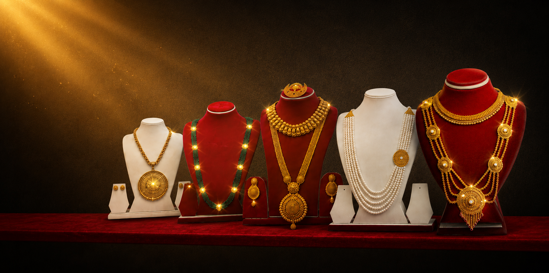 Elegant bridal gold jewellery collection