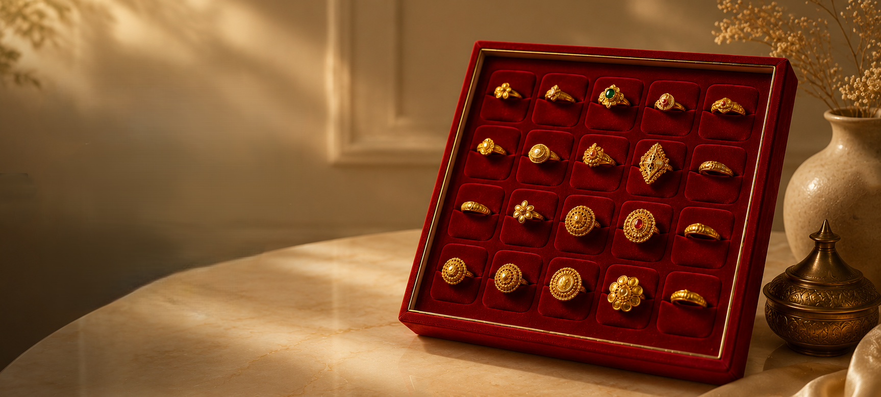 Traditional Nepali gold rings collection